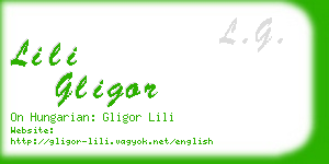 lili gligor business card